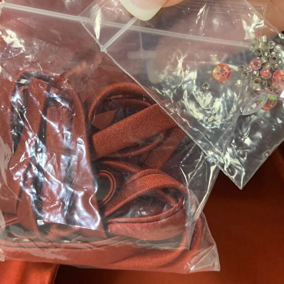 Bronze Satin Strapless Gown Beaded Empire Waist Pleated Bust Bridgerton 14 New - Picture 12 of 12